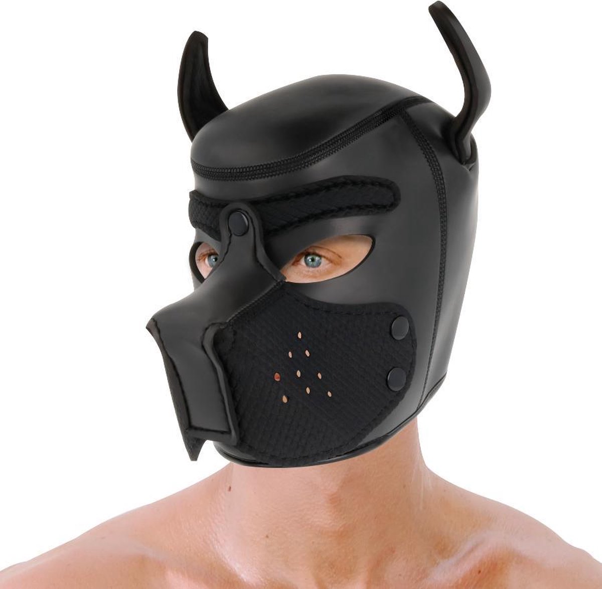 DARKNESS BONDAGE | Darkness Neoprene Dog Hood With Removable Muzzle M